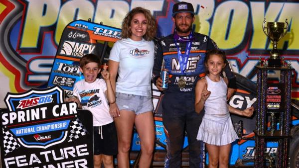 Justin Grant and Topp Combo Net Record Tying 50th USAC Sprint Win at Port Royal