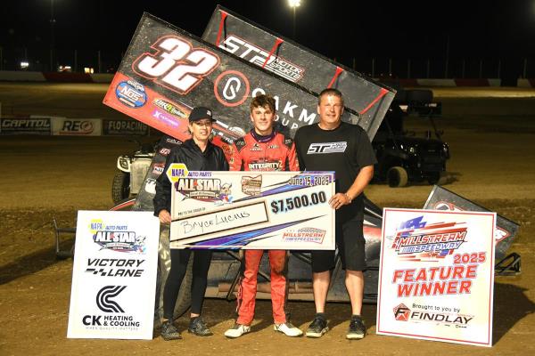 Bryce Lucius Wins First Feature of Ohio Sprint Speedweek at Millstream