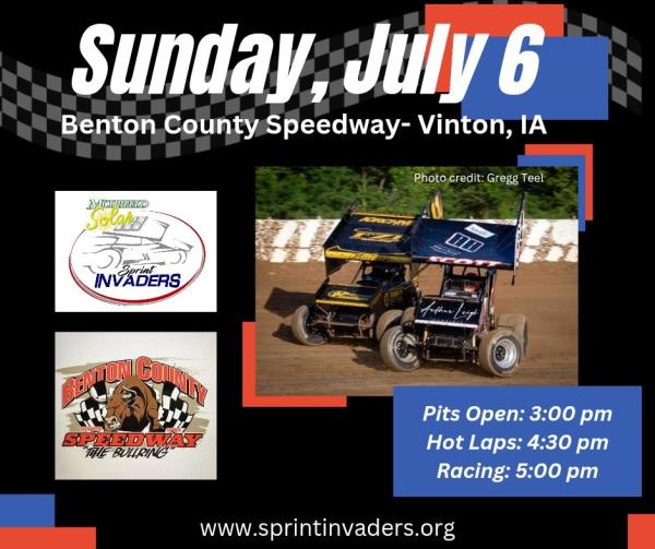 Benton County Bullring Awaits Mohrfeld Solar Sprint Invaders Sunday!