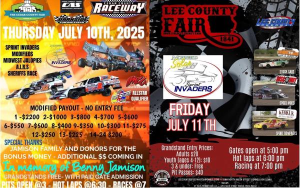 Two County Fair Stops for Mohrfeld Solar Sprint Invaders This Week!