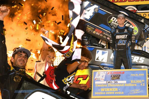 Aaron Reutzel and Corey Day Top Double Down Duel$ Feature in Wild Wednesday Night at Eldora