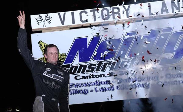Joe B. Miller Draws First Career Xtreme Outlaw Midgets Triumph at Spoon River Speedway