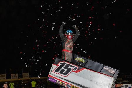 Sam Hafertepe Jr. won the ASCS event at Windy Hollow Speedway Friday (Patrick Grant Photo) (Video Highlights from DirtVision.com)