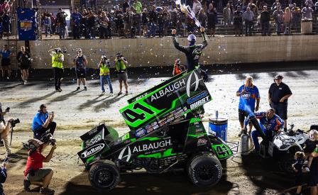 Carson Macedo won the prelim to the Ironman 55 in Pevely Friday (Trent Gower Photo) (Video Highlights from DirtVision.com)