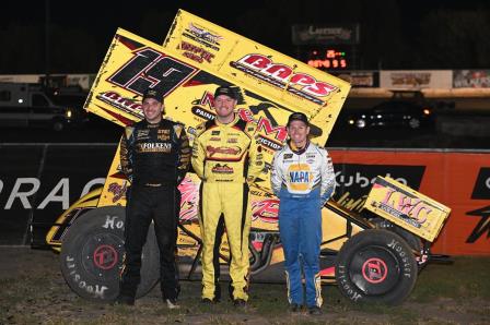 Brent Marks won the High Limit opener at Lakeside Friday (Chad Warner Photo) (Video Highlights from FloRacing.com)