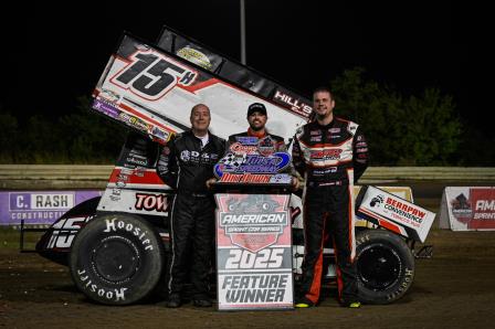 Sam Hafertepe Jr. won the ASCS event at Tulsa Friday (Emily Schwanke Photo) (Video Highlights from DirtVision.com)