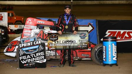 Kyle Cummins captured his 10th win of the USAC AMSOIL Sprint Car National Championship season on Friday night at Kansas' Dodge City Raceway Park. (Rich Forman Photo) (Video Highlights from FloRacing.com)