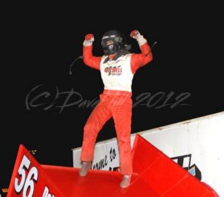 Davey Heskin conquered the feature Saturday at Knoxville (Dave Hill Photo)