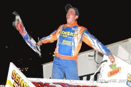 Mark Dobmeier Triumphed on Night #2 of the Knoxville Nationals (Dave Hill Photo)