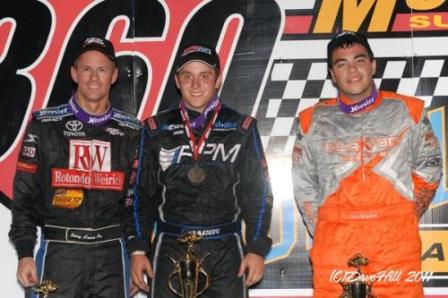 Brady Bacon won the Non-wing Nationals Sunday night at Knoxville (Dave Hill Photo)