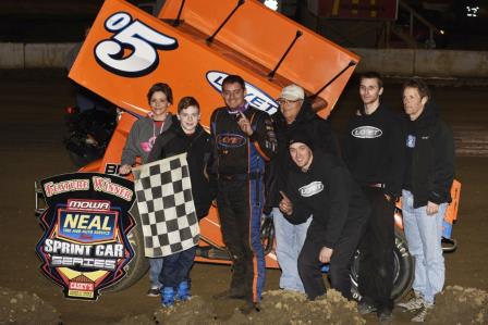 Brad and the team in Victory Lane at Jacksonville (Mark Funderburk Racing Photo)