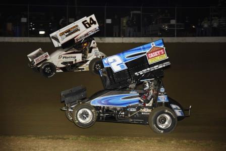 Austin races with Scotty Thiel at 34 Raceway (Mark Funderburk Racing Photo)