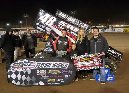 Brandon and the Hartnell Motorsports team won at Manitowoc Friday (IRA Sprints Photo)