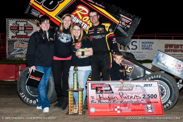 Ryan Roberts Wins Bobby Parker Memorial at I-80 Speedway