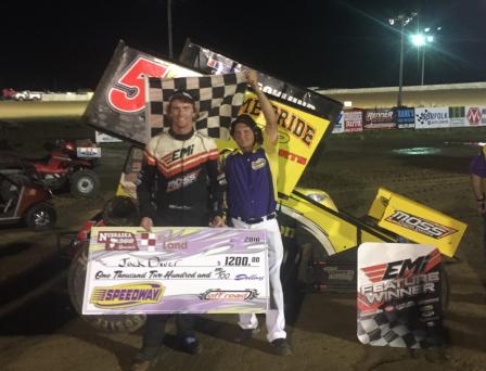 Jack Dover won Saturday at Off Road Raceway with the Nebraska 360 Sprint Series