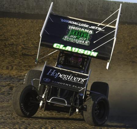 Bryan races the high banked Randolph County Raceway (Mike Musslin – Checkered Flag Photography)