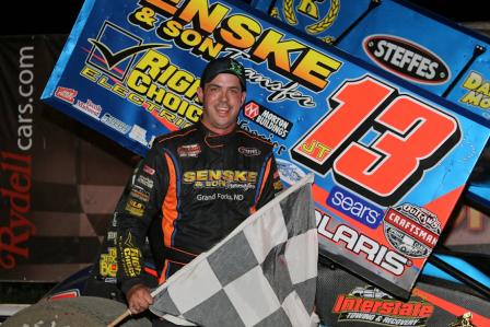 Mark scored win #120 at River Cities Speedway Friday (Mike Spieker Photo)