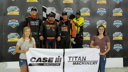 Devin Kline (305), Danny Lasoski (410) and Matt Moro (360) celebrate their wins Saturday at Knoxville