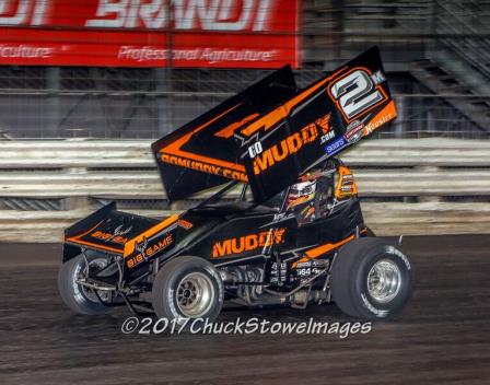 Kerry Madsen closed to within two points of Brian Brown in the Midwest Thunder Sprint Cars presented by Open Wheel 101 standings (Chuck Stowe Images)