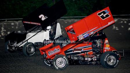 Wayne races with Tucker Doughty at RPM Speedway (Alan Messick/RPM Speedway Photo)  