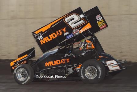 Kerry Madsen sits atop the Midwest Thunder Sprint Cars standings (Rob Kocak Photo)