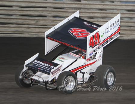 Josh leans into the turn at Knoxville (Danny Howk Photo)
