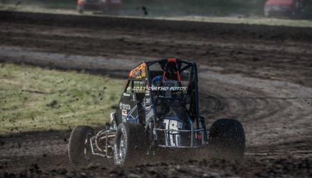 Brady’s best finish during Indiana Midget Week came at Gas City (Dean Yoder – Dirtho Fotos)
