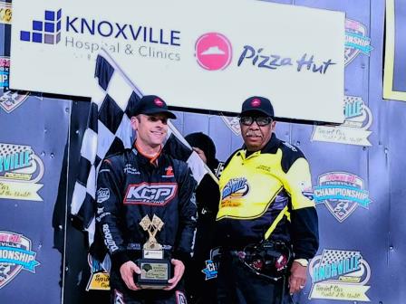Ian Madsen won at Knoxville Saturday (Knoxville Raceway Photo)