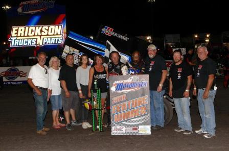The TKS team celebrates another $10,000 win at Jackson (Shannon Dyce Photography/NSL Photo)