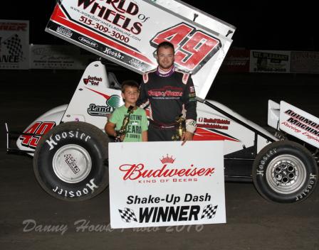 Josh won the Dash at Donnellson (Danny Howk Photo)