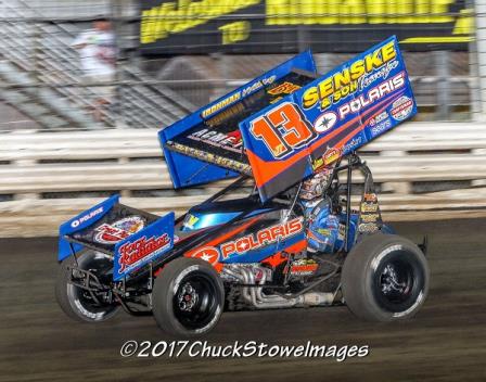 Mark locked himself into the Knoxville Nationals championship  (Chuck Stowe Images)