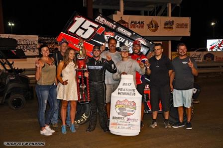 Sam was victorious at Sedalia Sunday (Nicole Lee – High Fly’N/ASCS Photos) 