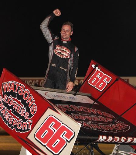Ian Madsen claimed night 2 of the Sprintcar Classic (Phil Michell Photo)