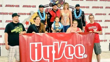 Calvin Landis celebrates his 360 win at Knoxville (Rob Kocak Photo)