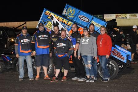 Mark and the Jimco Racing/Polaris #13 team celebrate their Jackson championship (Jeff Bylsma Photo)