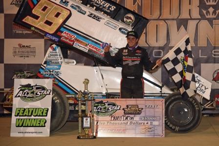 Brady notched his first All Stars win at Eldora’s Four Crown (Paul Arch Photo)
