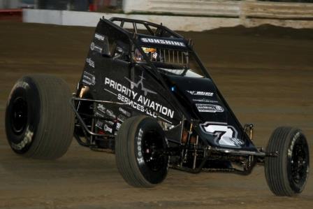 Tyler Courtney won the Winter Dirt Games finale at Bubba Raceway Park Saturday (Rich Forman/USAC Photo)