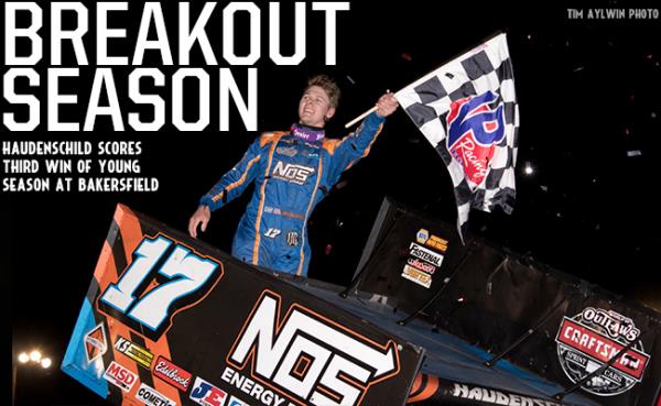 Sheldon Haudenschild Continues Torrid Start to 2018; Captures Third Win of Season at Bakersfield