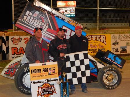 Stuart Brubaker won Friday's opener at Attica