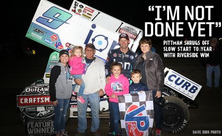 Daryn Pittman took the win at "The Ditch" Friday night with the WoO (Dave Biro/DB3 Imaging)