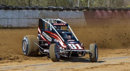 Justin Grant captured Sunday's "Sumar Classic" victory at the Terre Haute (Ind.) Action Track (Ryan Sellers Photo)