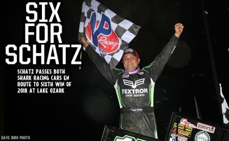 Donny Schatz won his sixth WoO feature of the season Friday at Lake Ozark Speedway (Dave Biro - DB3 Imaging)