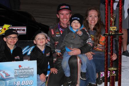 Kody Swanson won his third career Hemelgarn Racing/Super Fitness "Rollie Beale Classic" Friday night at Toledo (Ohio) Speedway (Rich Forman Photo)