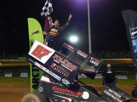 Aaron Reutzel won his first All Star show Saturday at Sharon Speedway