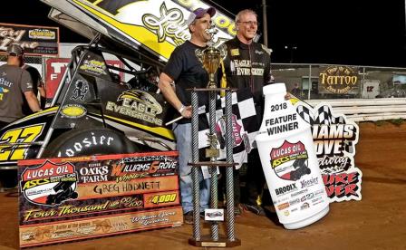 Greg Hodnett won with the ASCS National Series at Williams Grove Friday