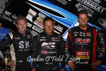 Craig Dollansky in Victory Lane at the Iowa State Fair Speedway (Gordy O'Field Photo)