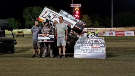 Sam Hafertepe won Friday at Creek County with ASCS Red River
