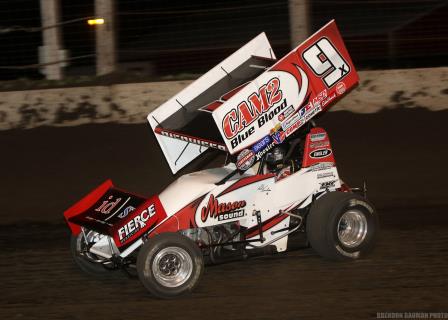 Paul Nienhiser topped the MOWA Illinois Sprintweek field at Lincoln Friday (Brendon Bauman Photo)