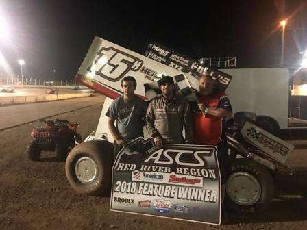Sam Hafertepe Jr. picked up the win with the ASCS Red River region at Tri-State Speedway in Oklahoma