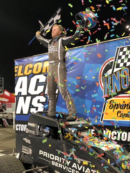 Tyler Courtney swept the night at Knoxville with USAC Saturday (Knoxville Raceway Photo)